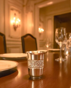 Silver Plated Tumbler Repousse