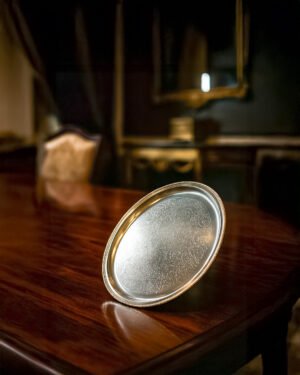 Silver Plated Salver Round Beaded